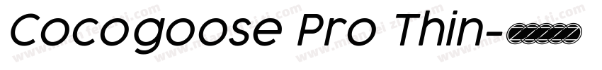 Cocogoose Pro Thin字体转换